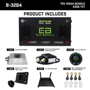 EZGO TXT Eco Lithium 72V 105Ah Battery Bundle