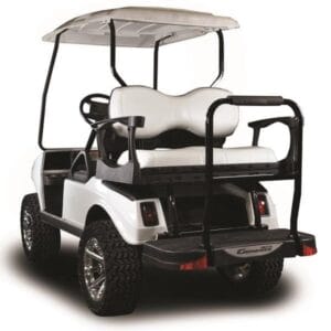 Club Car DS Madjax Genesis 300 Rear Seat with Deluxe White Seat Cushions (Years 2000-Up) - Image 1