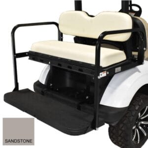 GTW MACH3 Rear Flip Seat for EZGO RXV - Sandstone - Image 1