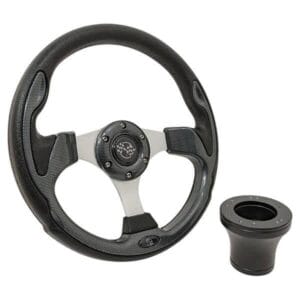 1985-Up Yamaha - GTW Carbon Fiber Rally Steering Wheel with Black Adaptor - Image 1