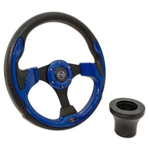Club Car Precedent Blue Rally Steering Wheel Kit 04-Up - Image 1