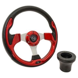 EZGO Red Rally Steering Wheel Kit (Years 1994.5-Up) - Image 1
