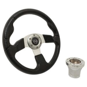Club Car DS Black Sport Steering Wheel Kit 1982-Up - Image 1