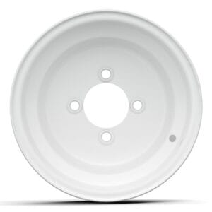 10x7 White Steel Wheel (3:4 Offset) - Image 2