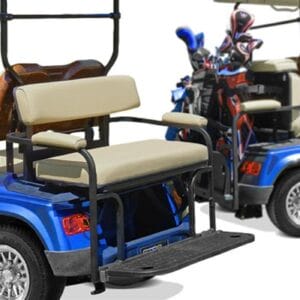 Yamaha G29/Drive 2-in-1 White Rear Seat and Bag Rack (Years 2007-2016) - Image 1