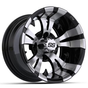 12" GTW® Vampire Black with Machined Accents Wheel - Image 1