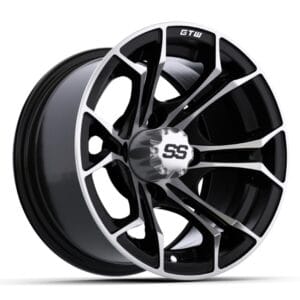 12" GTW® Spyder Wheel – Black with Machined Accents - Image 1