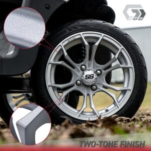 12" GTW Spyder Matte Silver with Machined Accents Wheel - Image 8