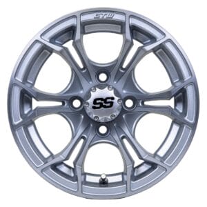 12" GTW Spyder Matte Silver with Machined Accents Wheel - Image 5