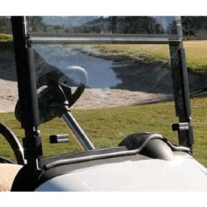 RedDot - 2008-2023 EZGO RXV 1/4″ Thick Acrylic Folding Tinted Windshield with Rubber Trim - Image 1