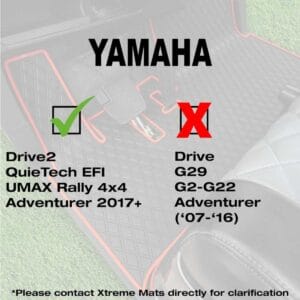 Xtreme Floor Mats for Yamaha UMAX Rally / Drive2 QuieTech EFI 2007-Up - Black/Blue - Image 6