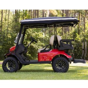 RedDot EZGO Express S4 Elite with 80” Non Modular Top Allguard Black 3-Sided Track Style Enclosure (Years 2023-Up) - Image 6