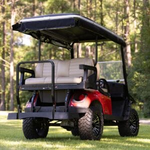 RedDot EZGO Express S4 Elite with 80” Non Modular Top Allguard Black 3-Sided Track Style Enclosure (Years 2023-Up) - Image 8