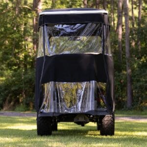 RedDot EZGO Express S4 Elite with 80” Non Modular Top White 3-Sided Track Style Vinyl Enclosure (Years 2023-Up) - Image 3