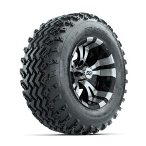 GTW Vampire Machined/Black 12 in Wheels with 23x10.00-12 Rogue All Terrain Tires   Full Set - Image 3