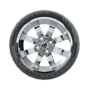 14” GTW Tempest Chrome Wheels with Fusion GTR Street Tires – Set of 4 - Image 3
