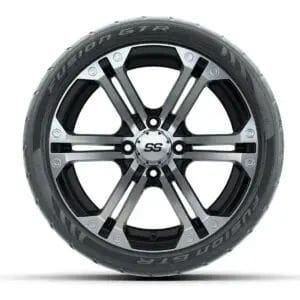 14” GTW Specter Machined/Black Wheels with Fusion GTR Street Tires – Set of 4 - Image 2