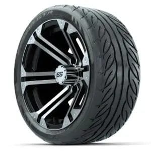 14” GTW Specter Machined/Black Wheels with Fusion GTR Street Tires – Set of 4 - Image 3