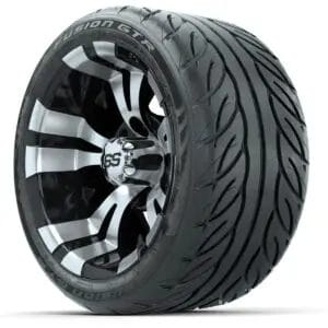 12” GTW Vampire Machined/Black Wheels with Fusion GTR Street Tires – Set of 4 - Image 3