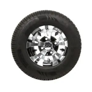 GTW Vampire Black and Machined Wheels with 20in Fusion DOT Approved Street Tires - 10 Inch - Image 2