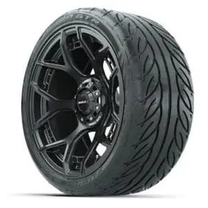 Set of (4) 15" MadJax® Flow Form Evolution Matte Black Wheels with GTW® Fusion GTR Street Tires - Image 3