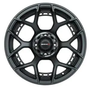 Set of (4) 15" MadJax® Flow Form Evolution Matte Black Wheels with GTW® Fusion GTR Street Tires - Image 7