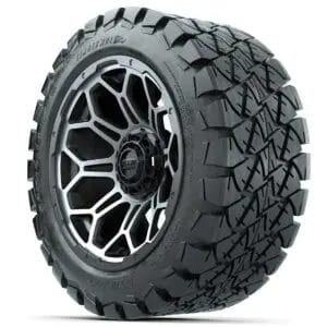 Set of (4) 14 in GTW Bravo Wheels with 22x10-14 GTW Timberwolf All-Terrain Tires - Image 2