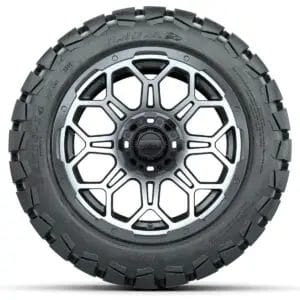 Set of (4) 14 in GTW Bravo Wheels with 22x10-14 GTW Timberwolf All-Terrain Tires - Image 3