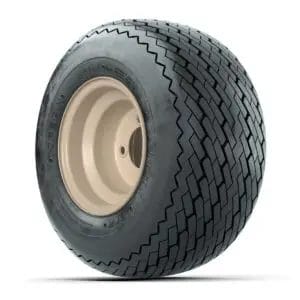 Set of (4) 8 in Beige Steel Wheels with 18 in GTW Topspin Tires - Image 3