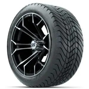 GTW Spyder Machined/Black 14 in Wheels with 225/30-14 Mamba Street Tires – Full Set - Image 2