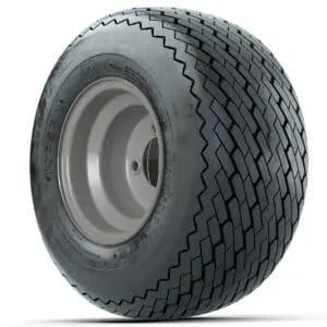 Set of (4) 8 in Gray Steel Wheels with 18 in GTW Topspin Tires - Image 2