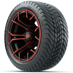 GTW Spyder Red/Black 12 in Wheels with 215/35-12 GTW Mamba Street Tires – Full Set - Image 3