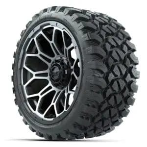 Set of (4) 15″ GTW Bravo Matte Gray Wheels with 23x10-R15 Nomad All-Terrain Tires - Image 2