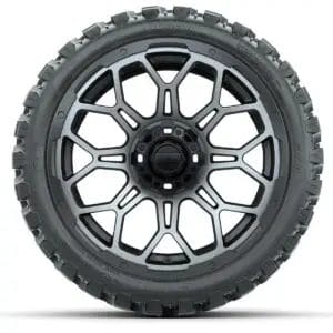 Set of (4) 15″ GTW Bravo Matte Gray Wheels with 23x10-R15 Nomad All-Terrain Tires - Image 3
