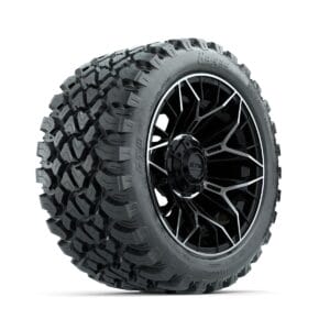 Set of (4) 14 in GTW® Stellar Machined & Black Wheels with 23x10-R14 Nomad All-Terrain Tires - Image 3