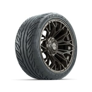 Set of (4) 15 in GTW® Stellar Matte Bronze Wheels with 215/40-R15 Fusion GTR Street Tires - Image 2