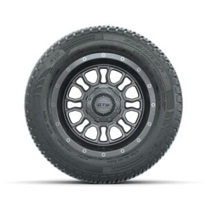 GTW Volt Gunmetal/Machined 12 in Wheels with 215/50-R12 Fusion S/R Street Tires - Full Set - Image 2