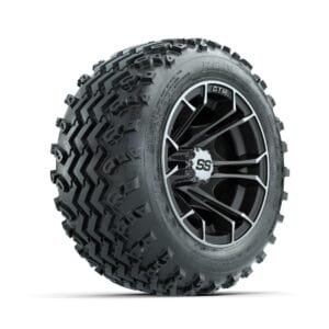 GTW Spyder Machined/Matte Grey 10 in Wheels with 18x9.50-10 Rogue All Terrain Tires   Full Set - Image 2
