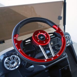 RHOX Steering Wheel, Aviator 4 Red Grip/Black Spokes 13" Diameter - Image 4