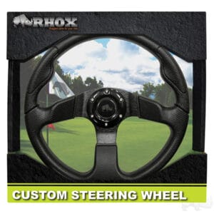 RHOX Steering Wheel, Formula GT Black Grip/Black Spokes 13" Diameter - Image 3