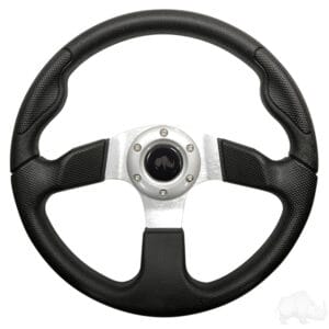 RHOX Formula GT 13″ Golf Cart Steering Wheel – Black/Aluminum