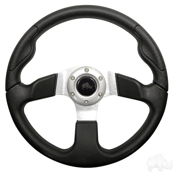 RHOX Formula GT 13″ Golf Cart Steering Wheel – Black/Aluminum