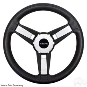 Giazza Steering Wheel, Black, Club Car Tempo, Onward, Precedent Hub - Image 2