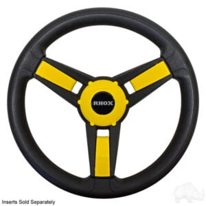 Giazza Steering Wheel, Black, Club Car Tempo, Onward, Precedent Hub - Image 5
