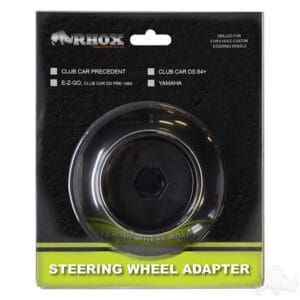 RHOX Steering Wheel Adapter, Satin Black, E-Z-Go, Club Car DS Pre-1984 - Image 3