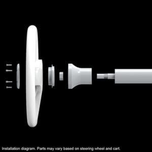RHOX Steering Wheel Adapter, Chrome, Club Car DS 84+ - Image 2