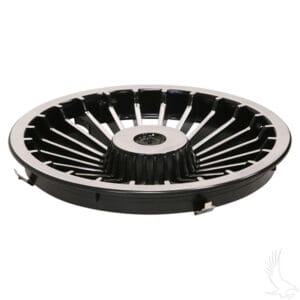 Wheel Cover, 8" Turbine Black/Silver - Image 2