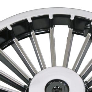 Wheel Cover, 8" Turbine Black/Silver - Image 4