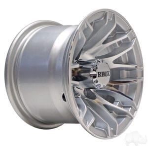 RHOX RX175 Machined Silver 10×7 ET-25 – 10" Golf Cart Rims - Image 3