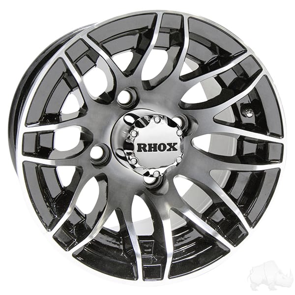 RHOX RX175 Machined Black 10×7 ET -25 Golf Cart Rims RHOX RX175 Machined Black 10×7 ET -25 Golf Cart Rims